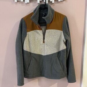 Kuhl Women's Gray and Brown Teddy Jacket